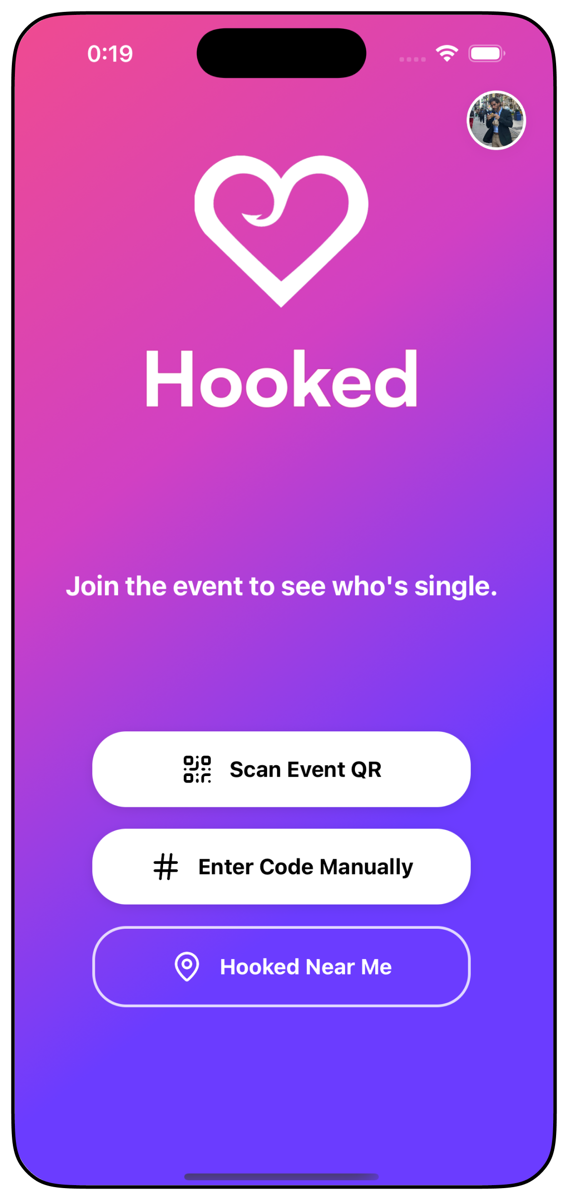Hooked join screen