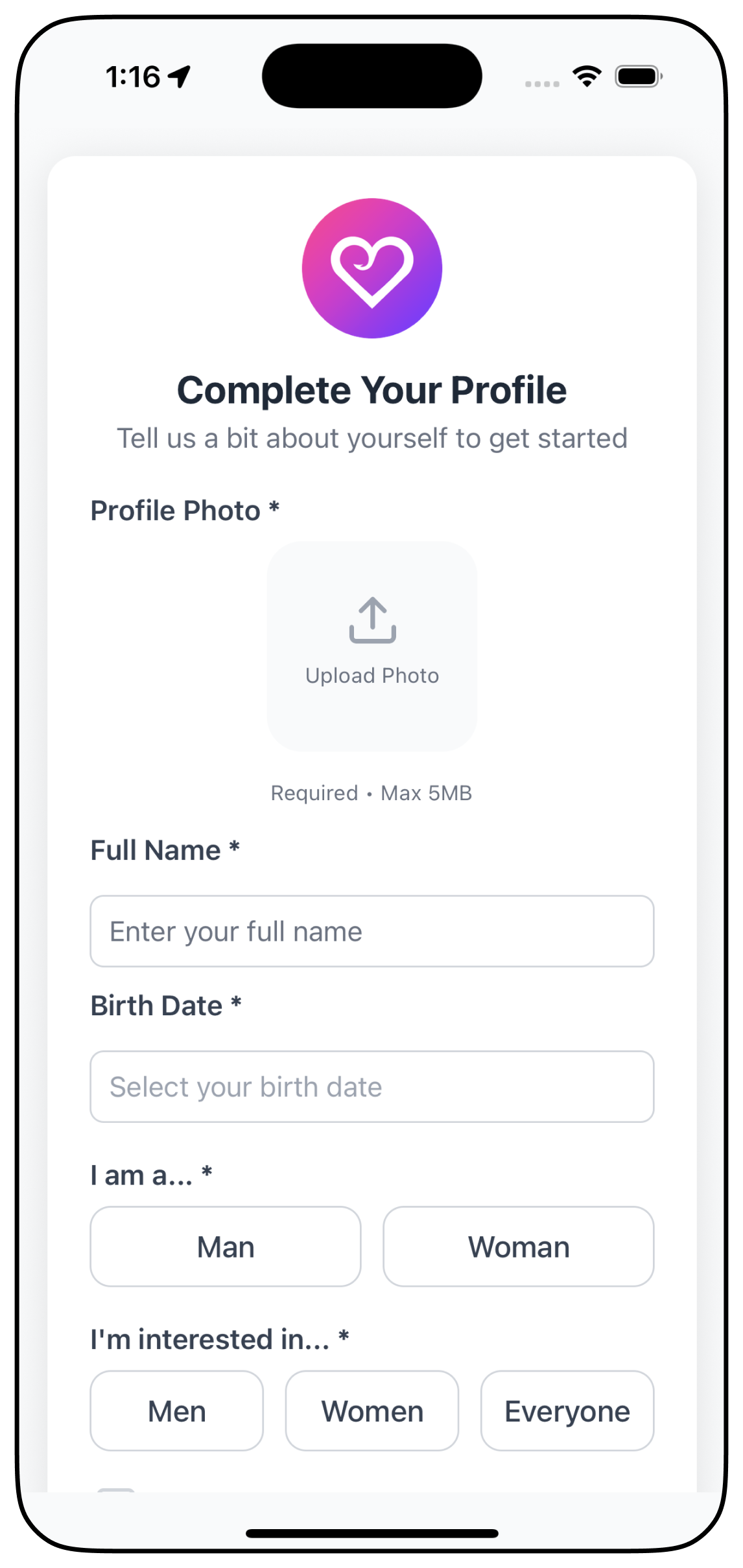 Create Profile